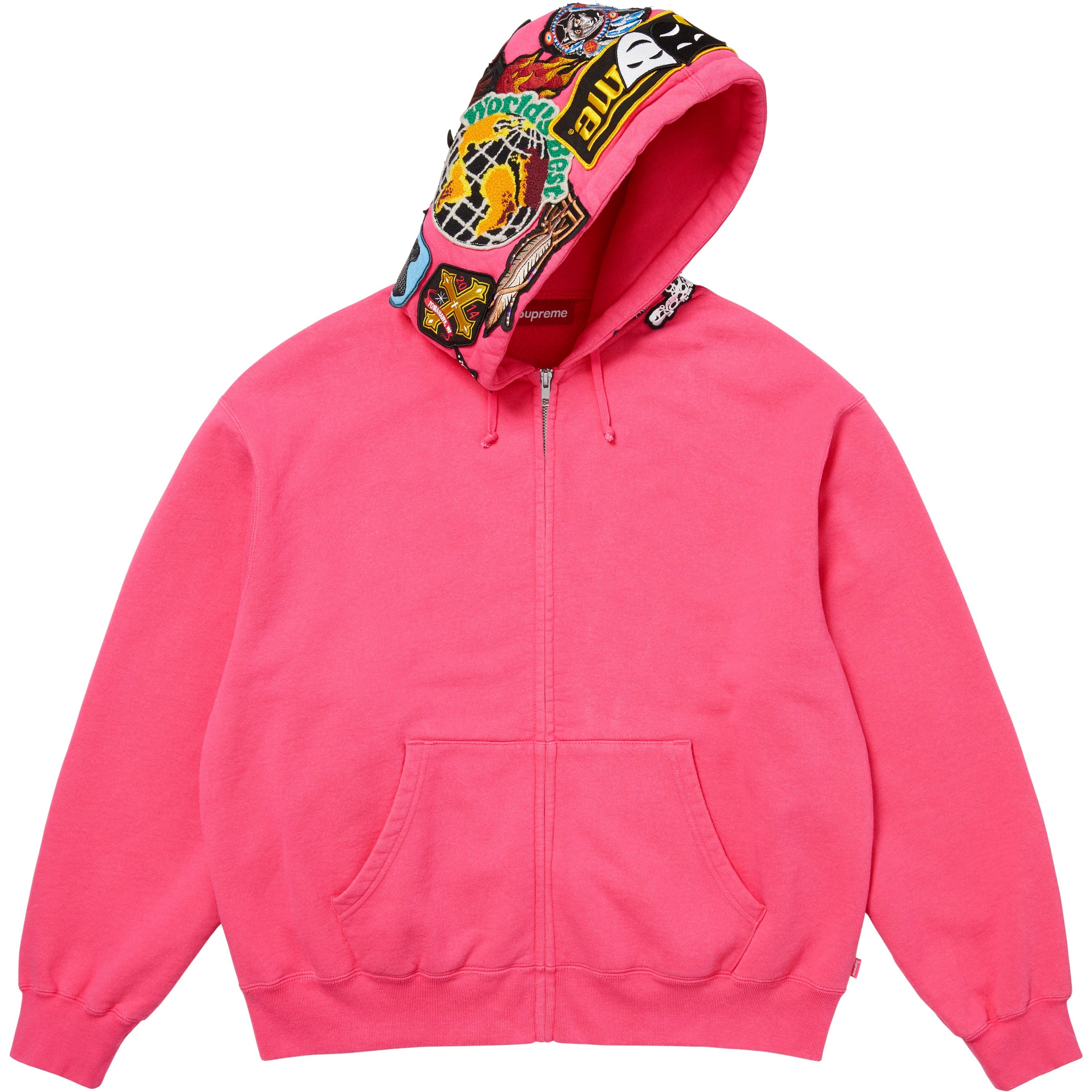 Patches Zip Up Hooded Sweatshirt view 15